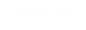 Logotipo Level Art blanco